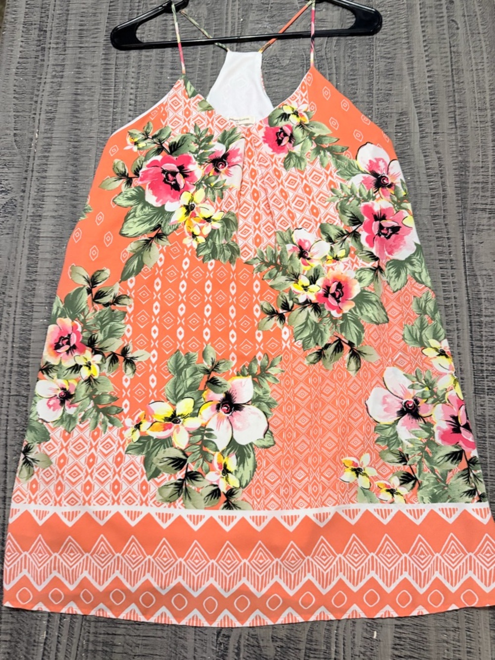 Newbury Kustom Coral Floral Halter Dress